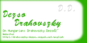 dezso drahovszky business card